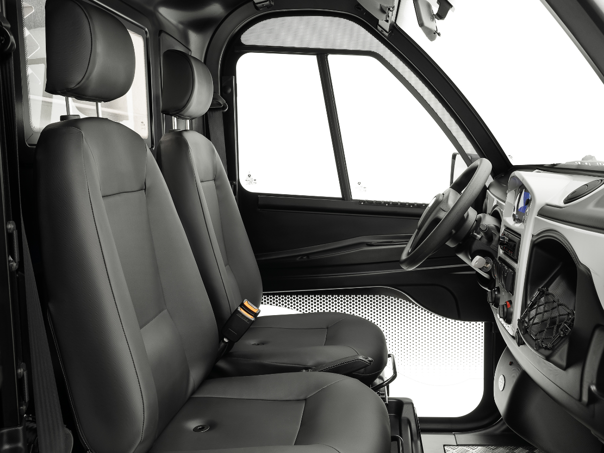 Ligier Electric Vehicles have a spacious cab